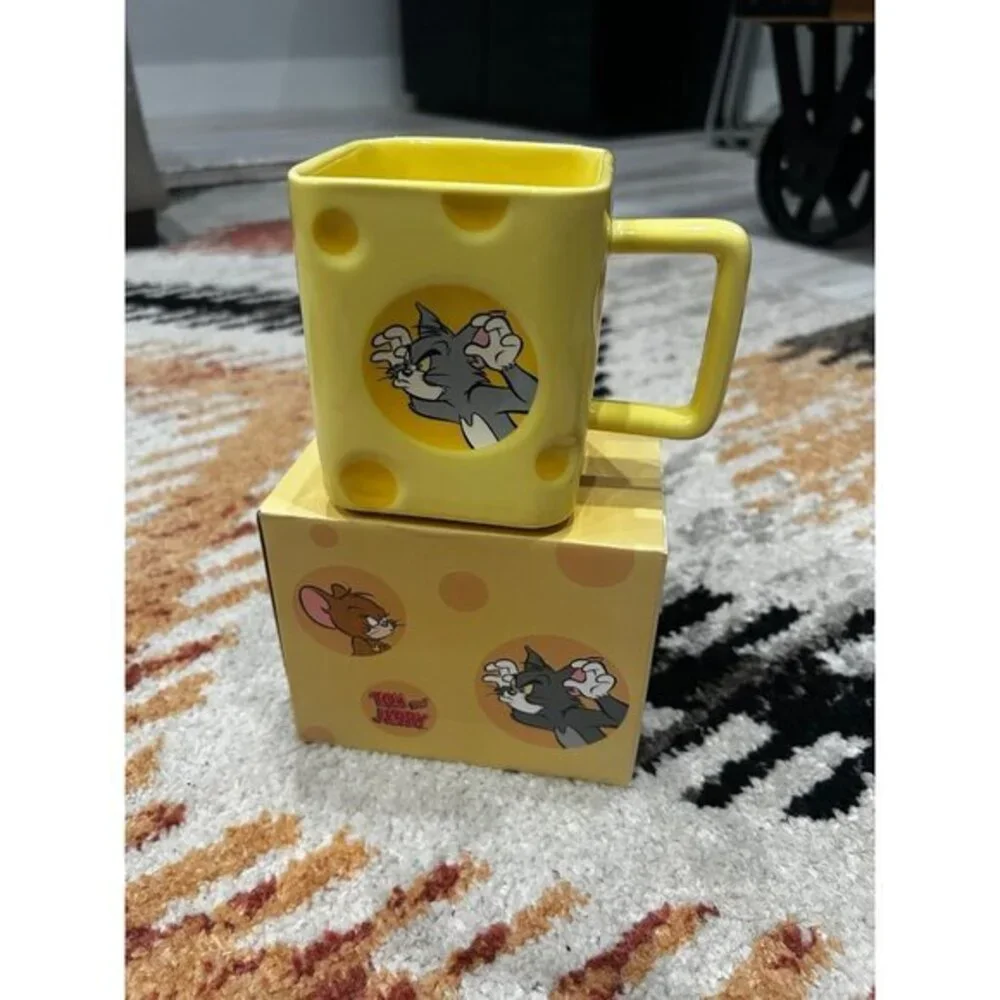 Tom & Jerry Cheese square collectible coffee mug cup NIB